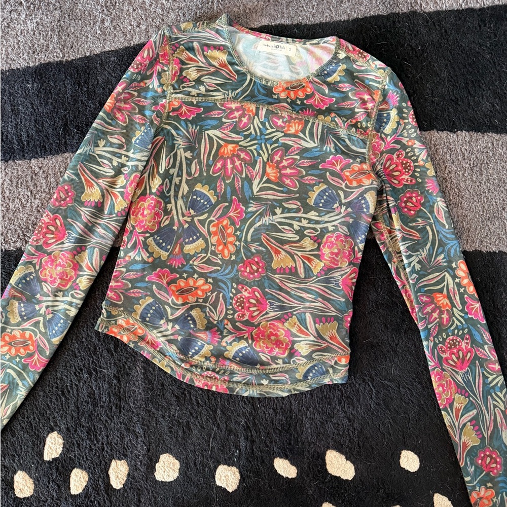 Natural Life Multicolor Floral Top